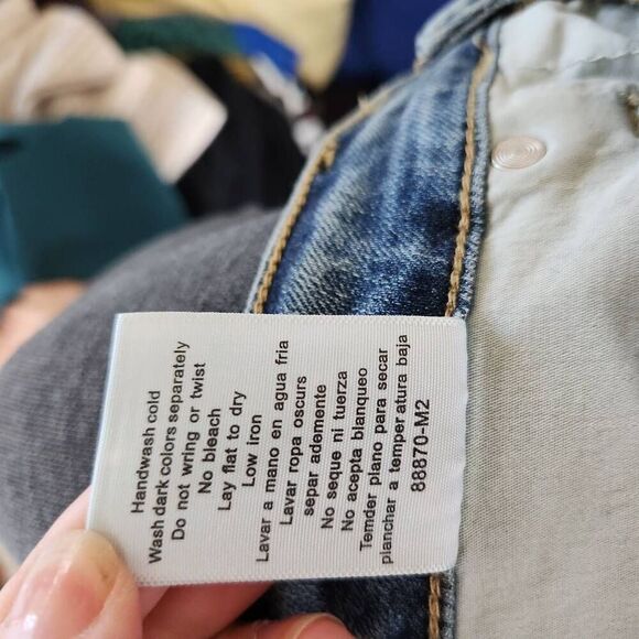 Judy Blue Womens Blue Denim Raw Hem Straight Fit Jeans Medium Wash Size 15/32 - Picture 13 of 13